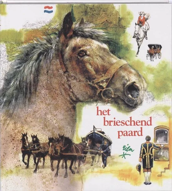 Brieschend paard
