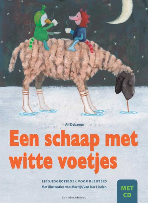 Een schaap met witte voetjes