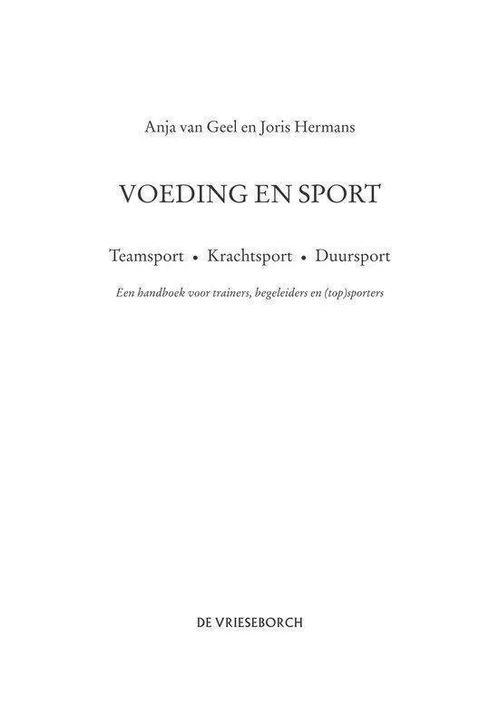 Voeding en Sport