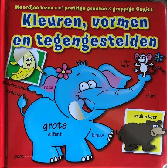 Woordjes leren met prettige prenten en grappige flapjes
