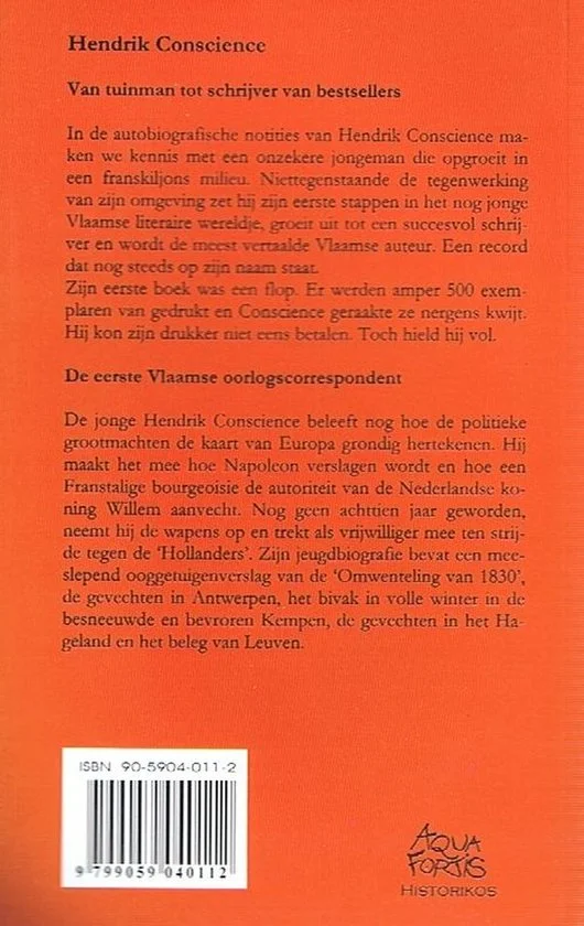 Hendrik Conscience Mijn jeugd, een autobiografie