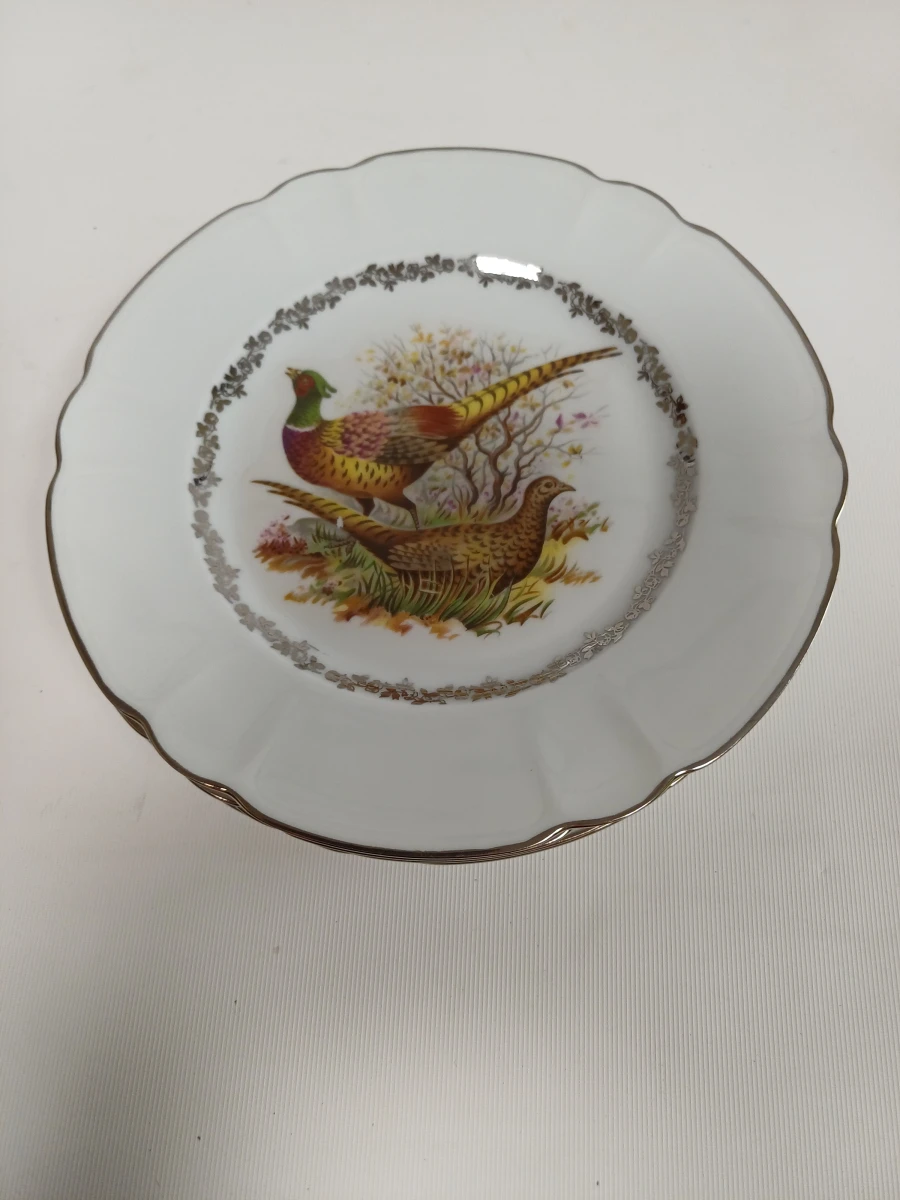 12 Limoges porseleinen borden + serveerschaal