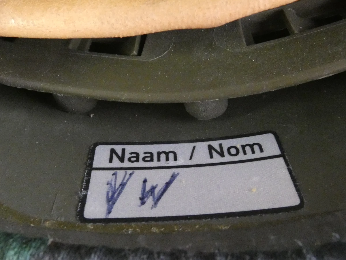 Helm met de VN-Vredesmacht hoes