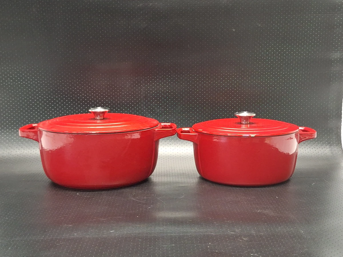 Set KitchenAid geëmailleerde gietijzeren braadpannen - 5,7L & 3,8L
