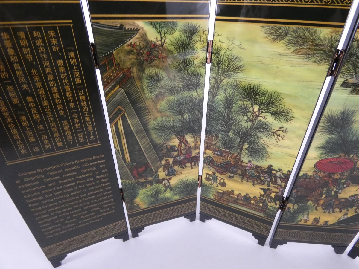 Miniatuur replica oud Chinees klein scherm set