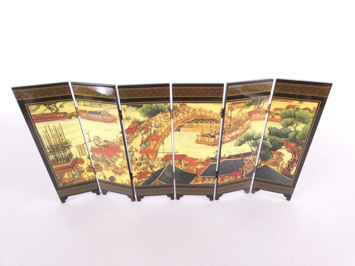 Miniatuur replica oud Chinees klein scherm set