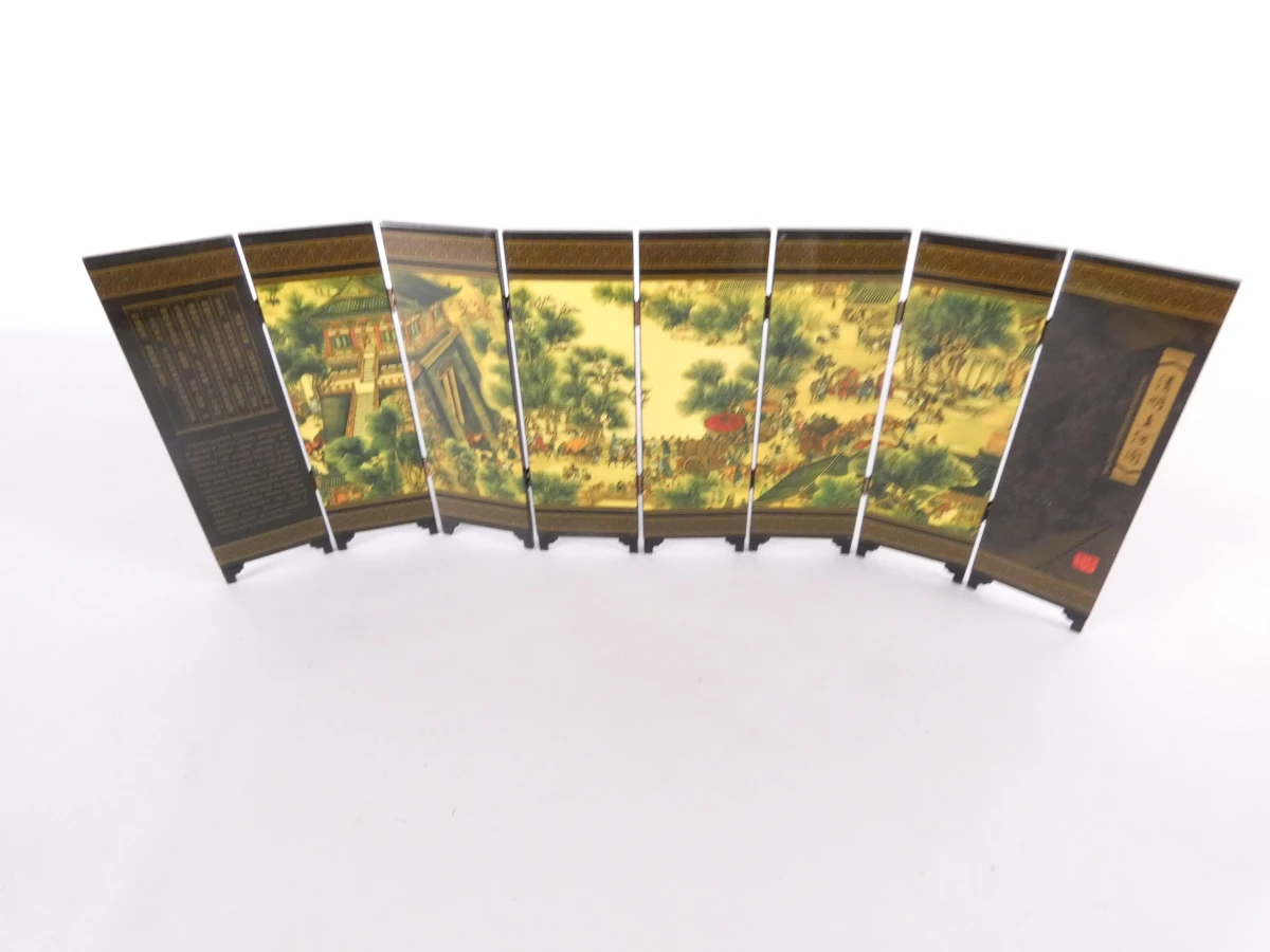 Miniatuur replica oud Chinees klein scherm set
