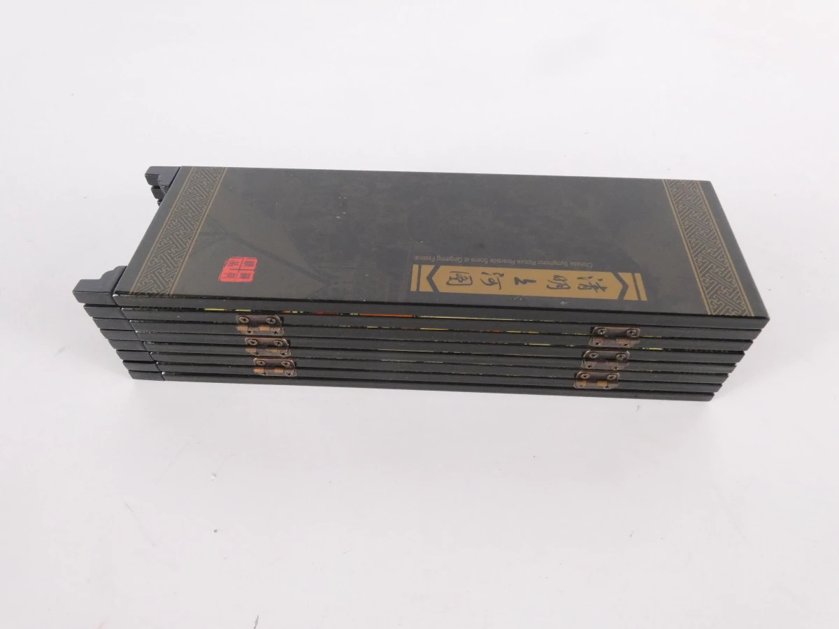 Miniatuur replica oud Chinees klein scherm set