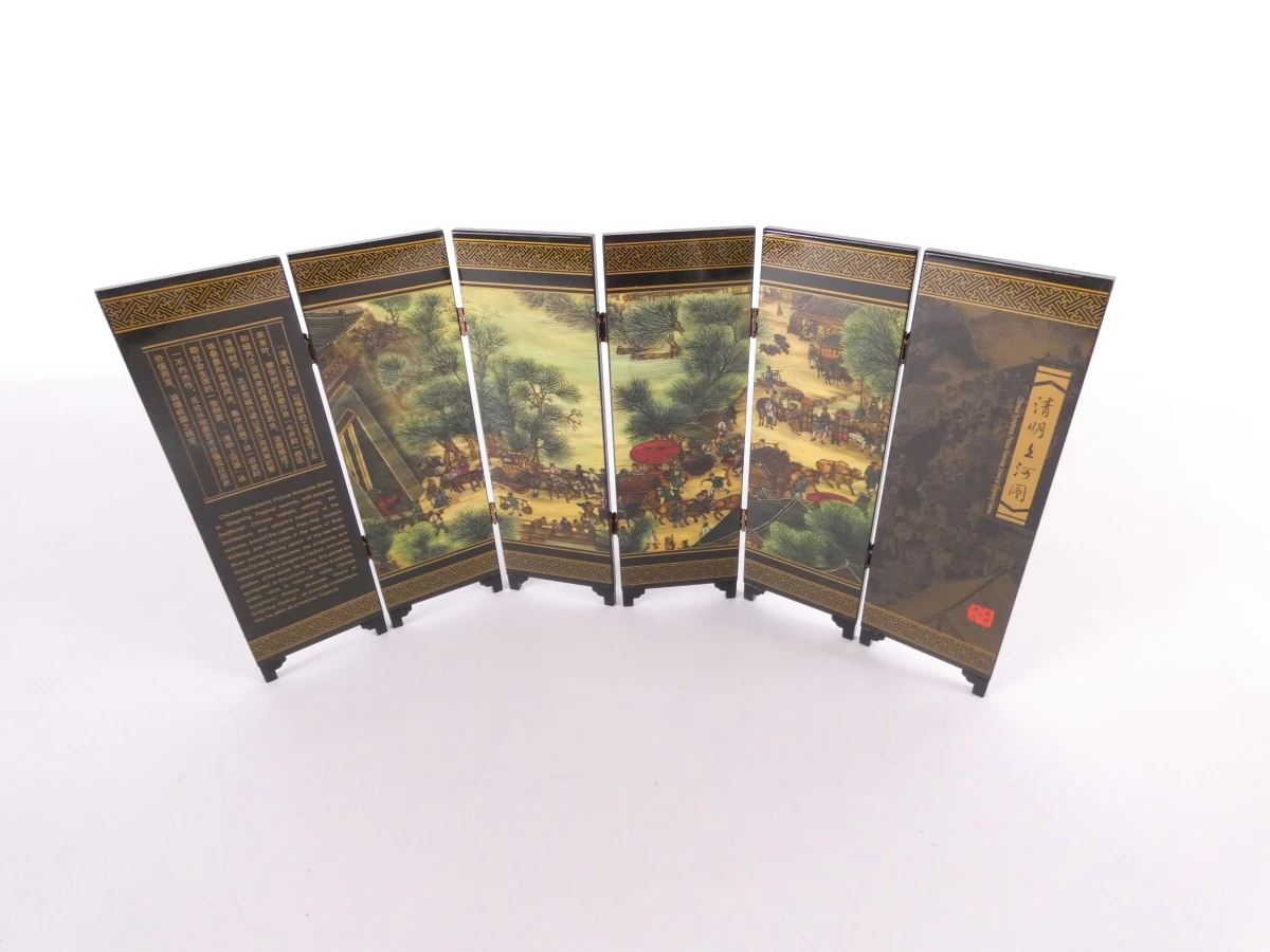Miniatuur replica oud Chinees klein scherm set