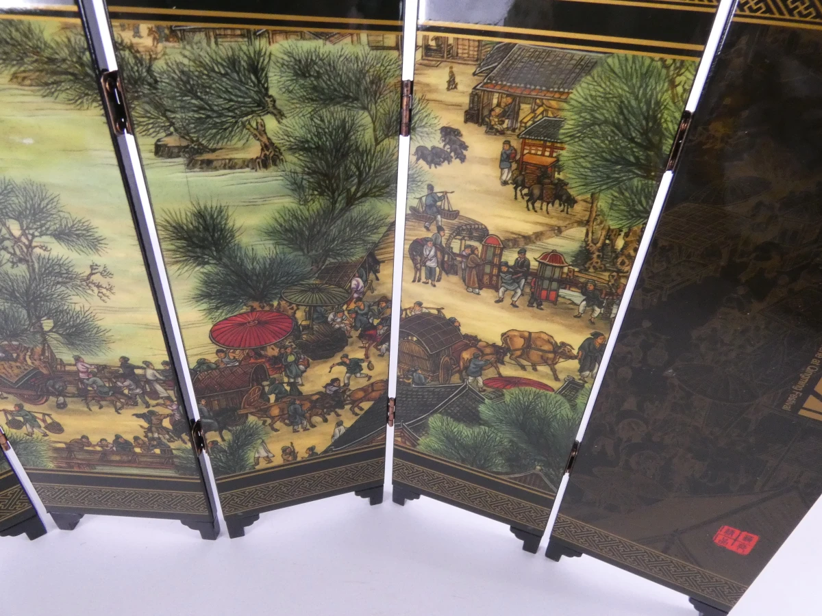 Miniatuur replica oud Chinees klein scherm set