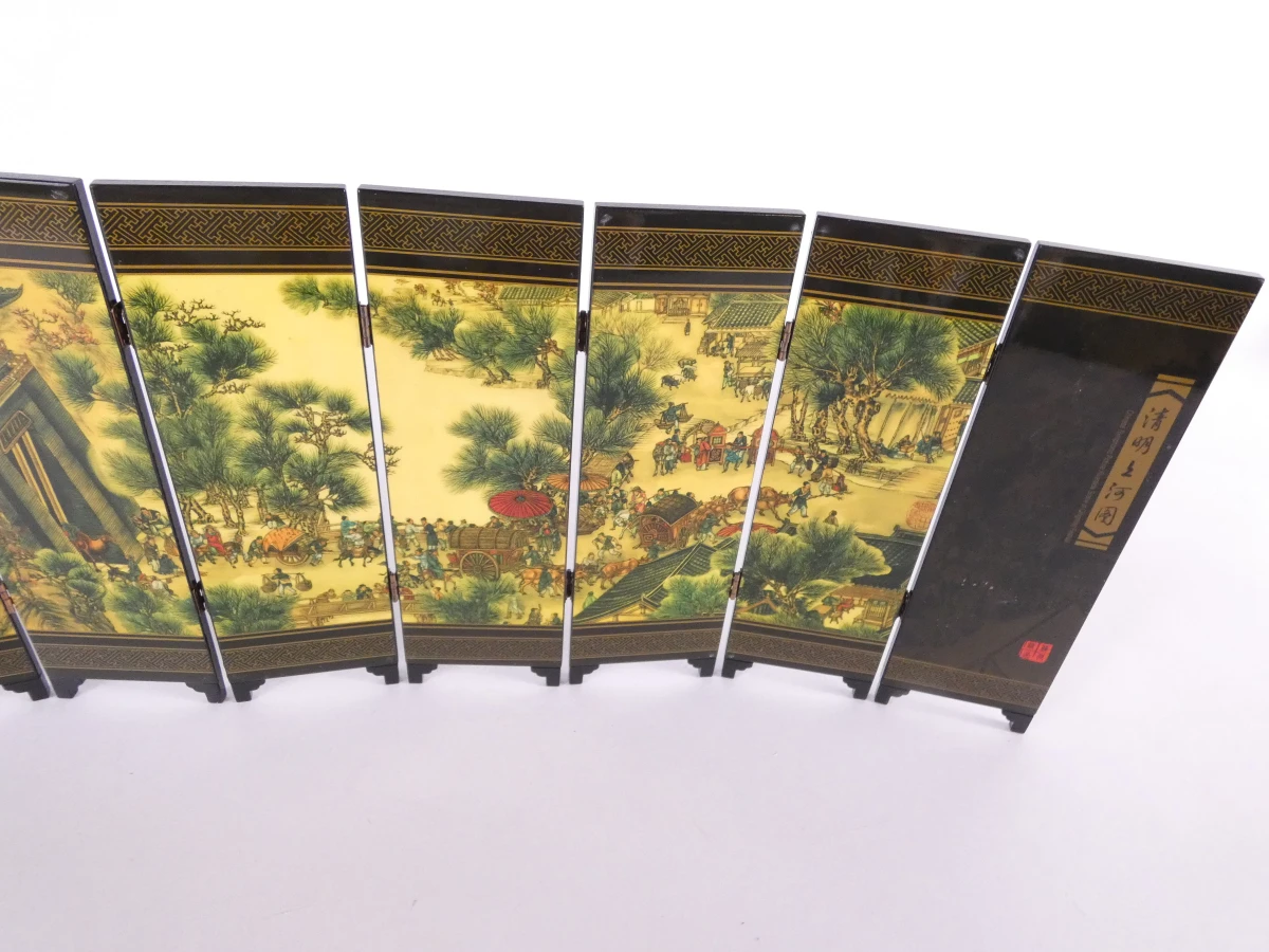 Miniatuur replica oud Chinees klein scherm set