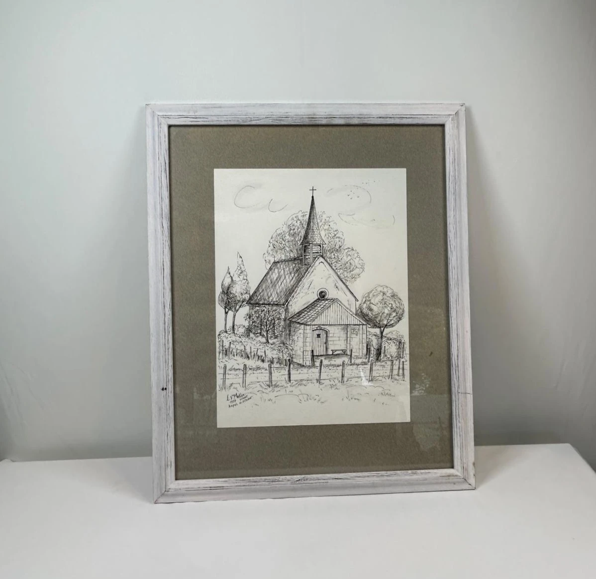 Ingelijste Tekening "Kapel H. Stede Viane"