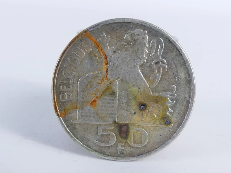 Vintage 4 zilveren munten - België(50 gr. zilver)