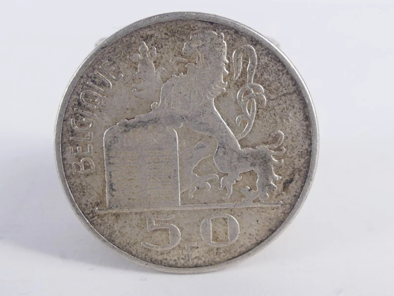 Vintage 4 zilveren munten - België(50 gr. zilver)
