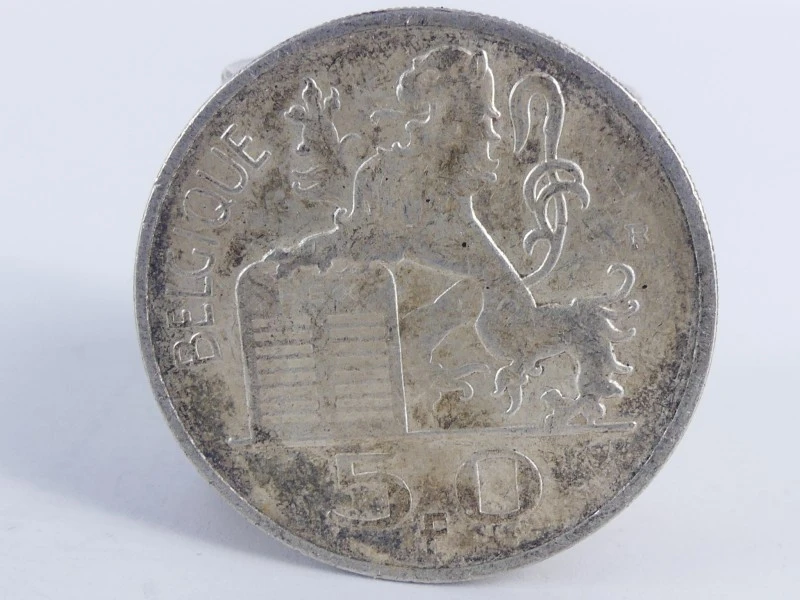 Vintage 4 zilveren munten - België(50 gr. zilver)
