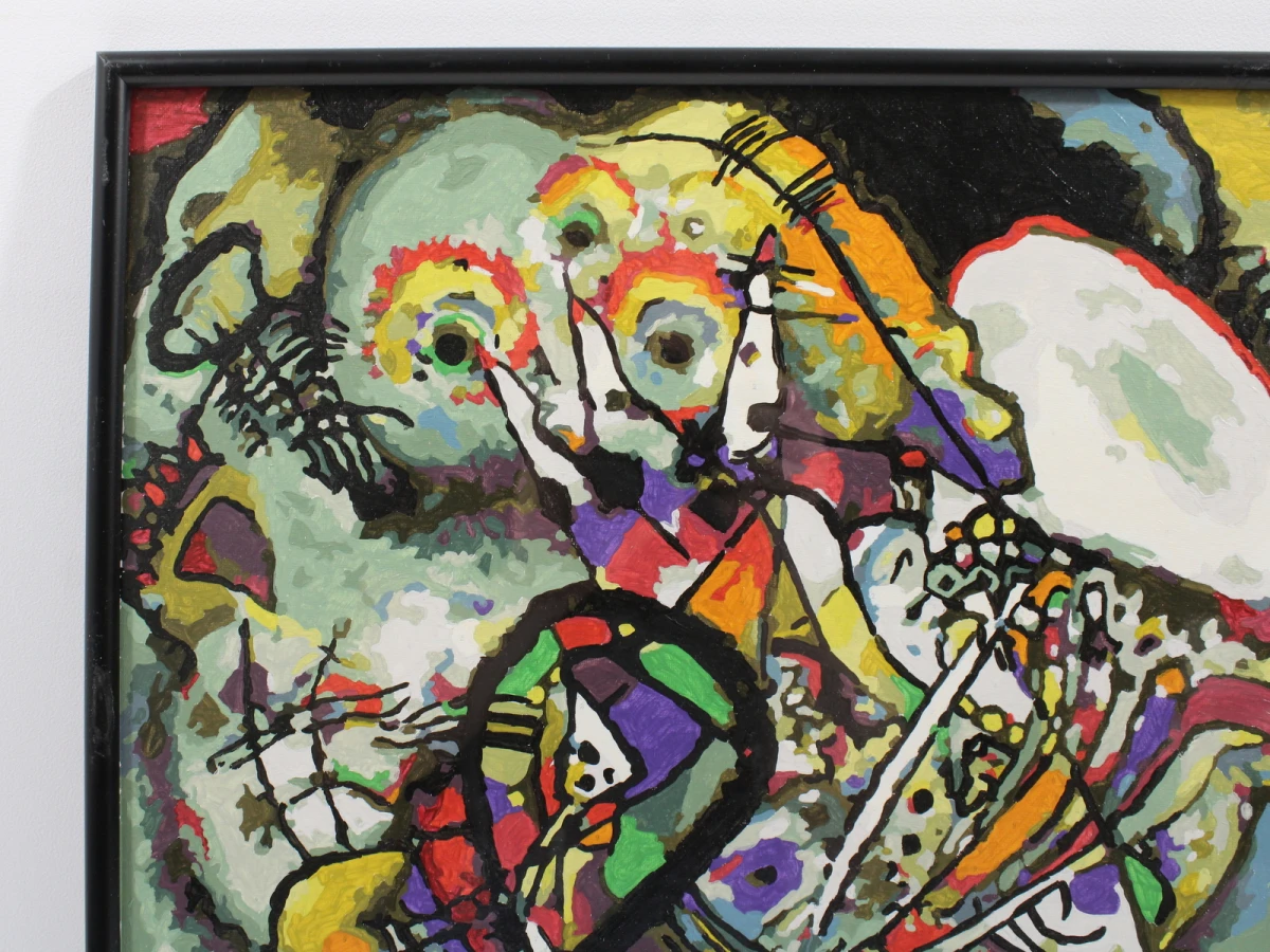 Handgeschilderde reproductie naar Wassily Kandinsky – "Two Ovals (Zwei Ovale)"