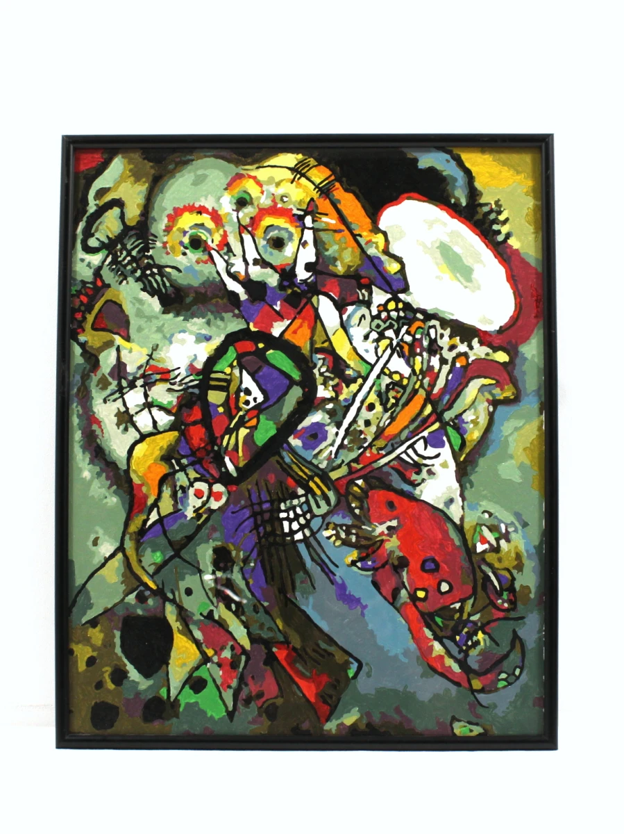 Handgeschilderde reproductie naar Wassily Kandinsky – "Two Ovals (Zwei Ovale)"