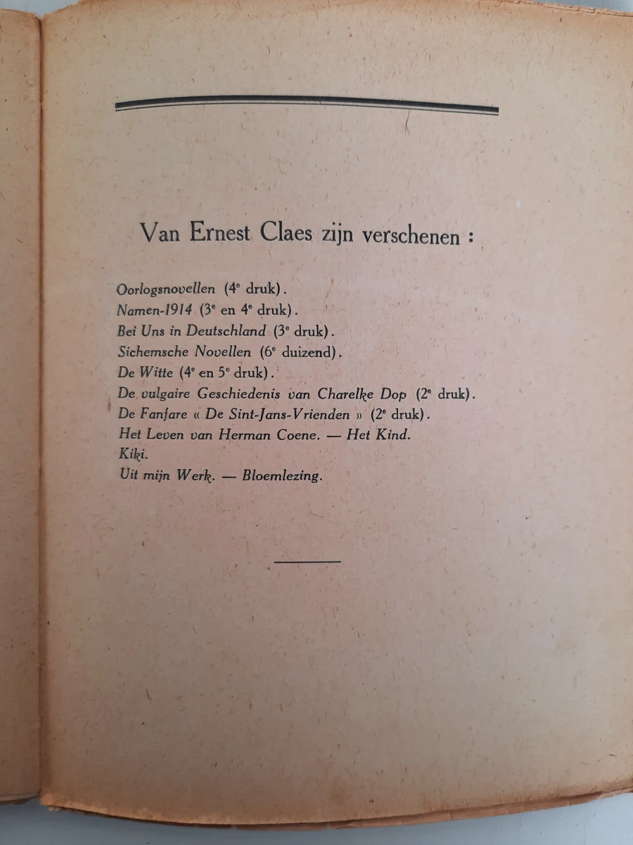 Zeldzame Eerste Druk: Ernest Claes – Uit mijn werk (1926) | Uniek prijsexemplaar uit 1928