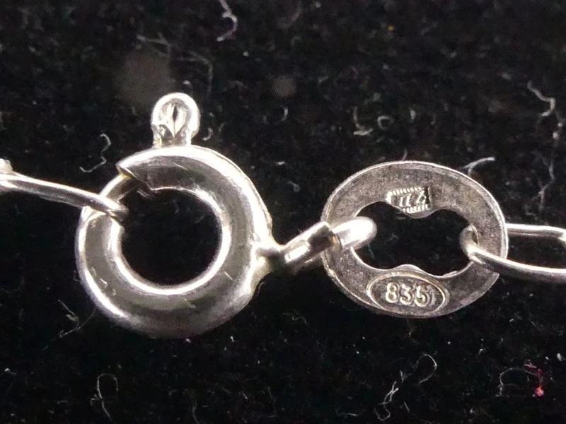 Zilveren ketting(835)+4 hangers(925+bladgoud)