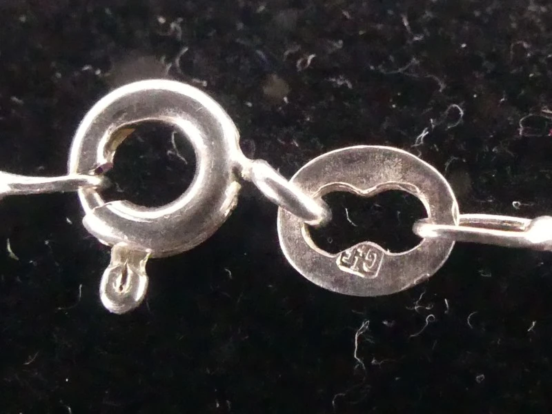 Zilveren ketting(835)+4 hangers(925+bladgoud)