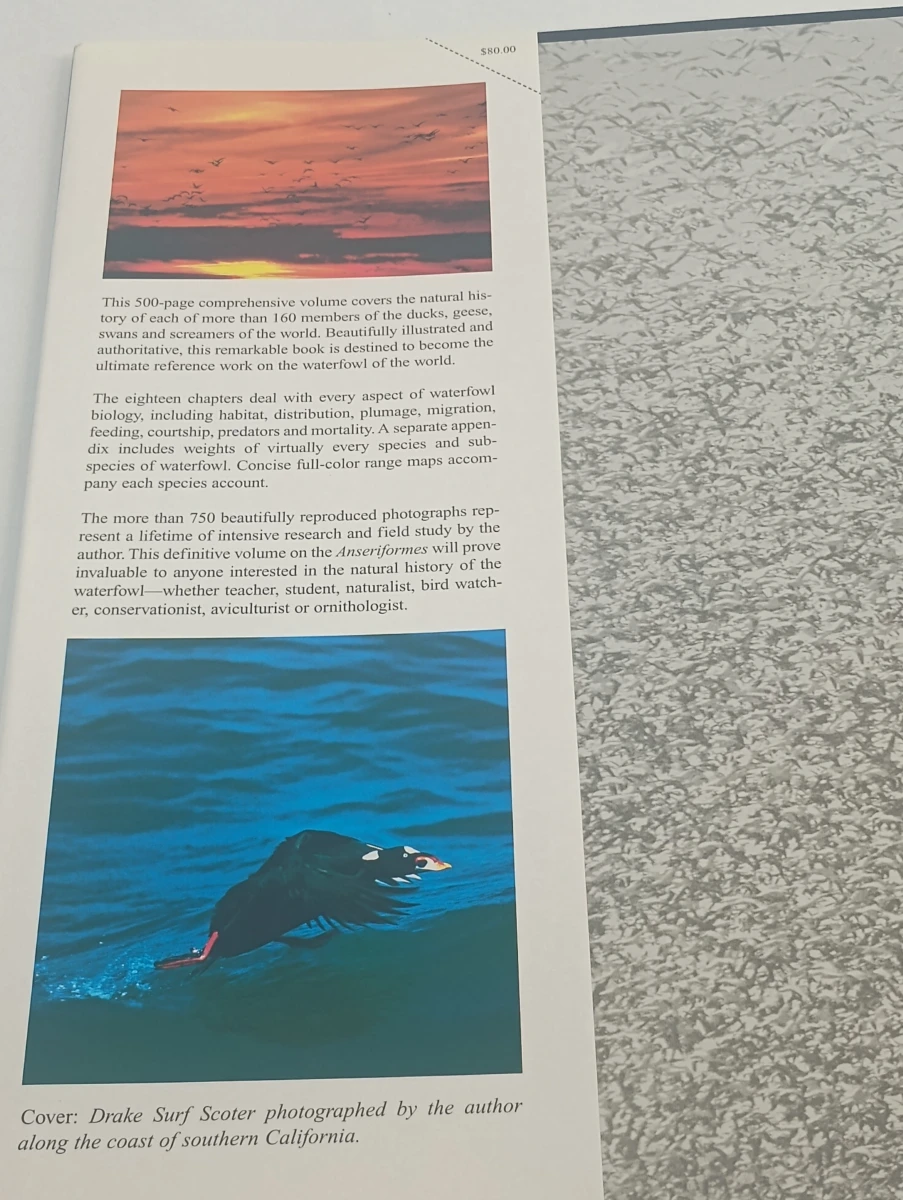 Boek ' Natural History of the Waterfowl'