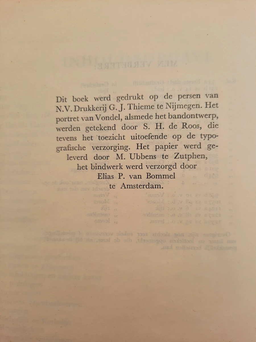 Joost van den Vondel – Volledige Dichtwerken en Oorspronkelijk Proza (1937) - foto 9