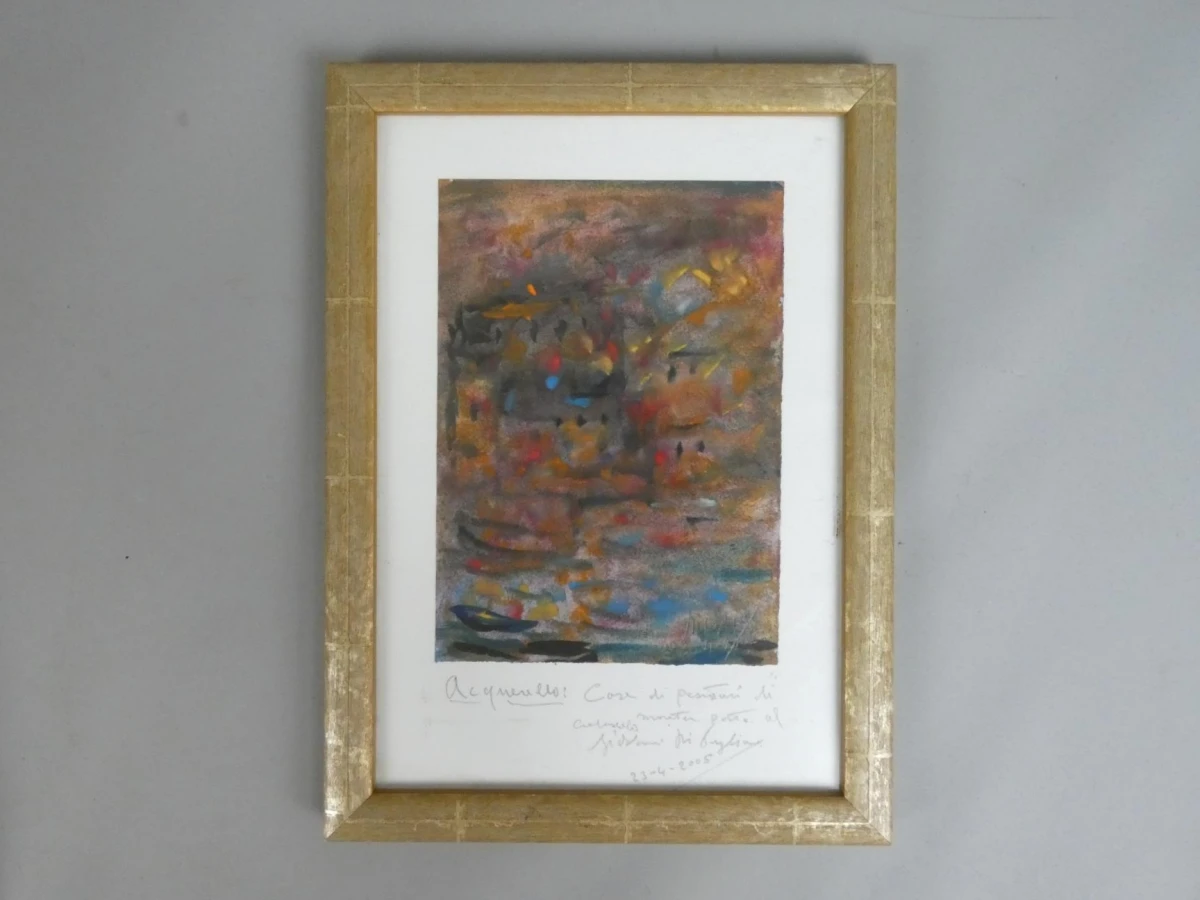 Ingelijst Italiaans aquarel