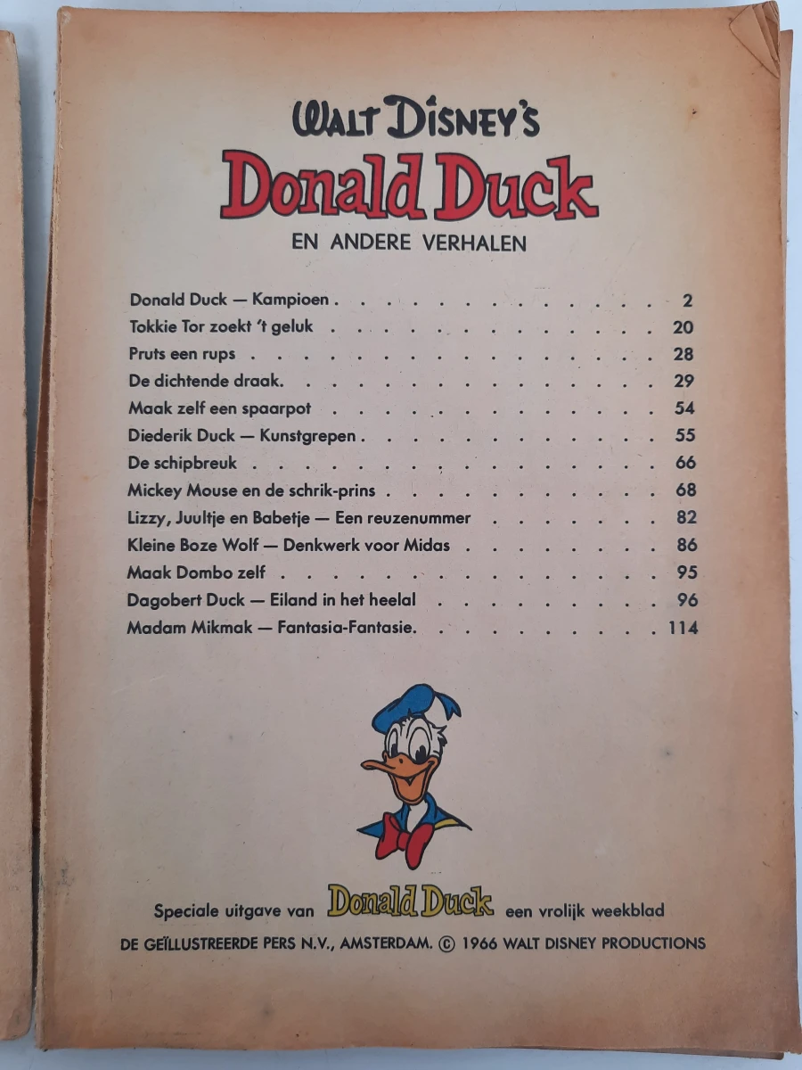 Kavel van 3 Vintage Donald Duck Albums (1966) – De Geïllustreerde Pers