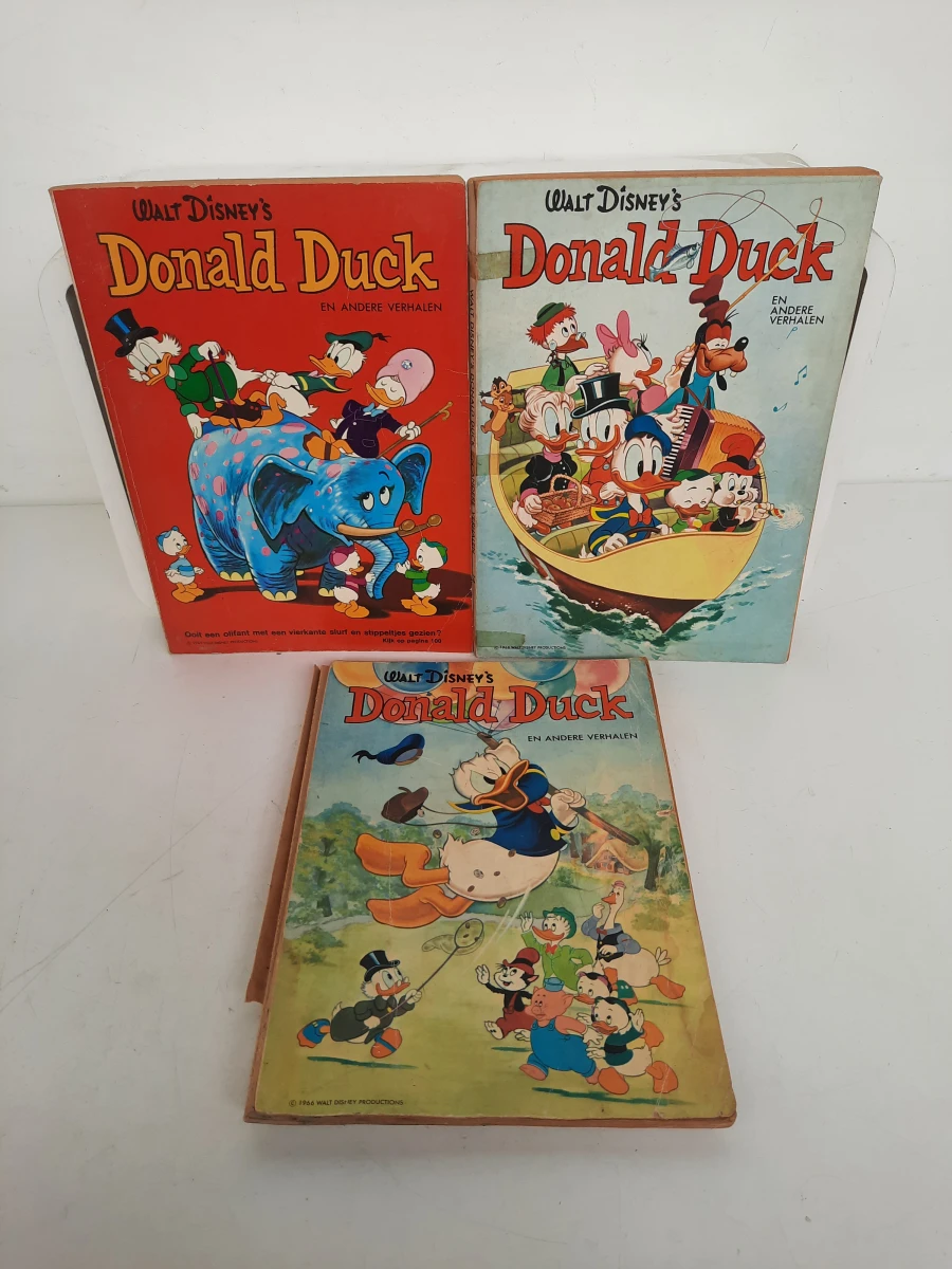 Kavel van 3 Vintage Donald Duck Albums (1966) – De Geïllustreerde Pers