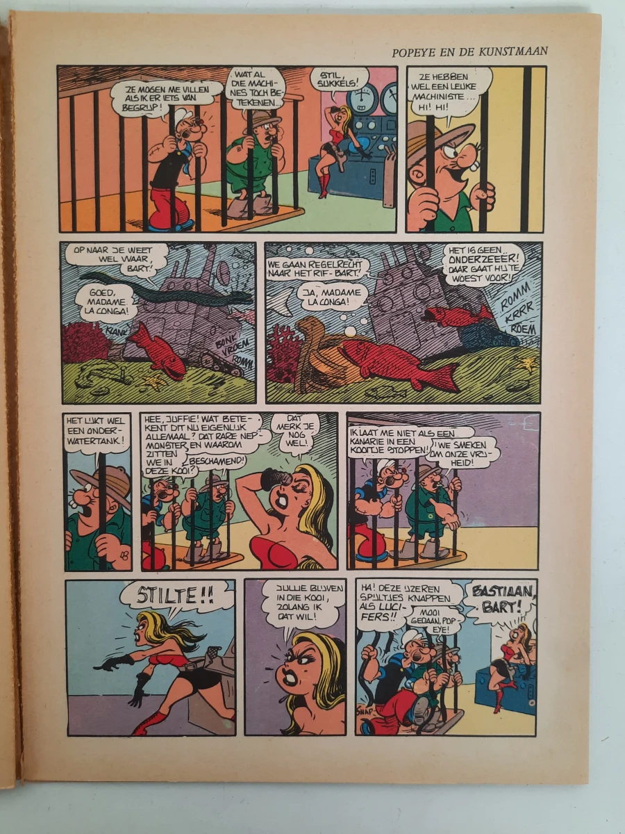 Grote kavel (29) vintage Popeye stripboeken (Tirion N.V.) – Jaren '60 / '70 – In prachtige kleuren!