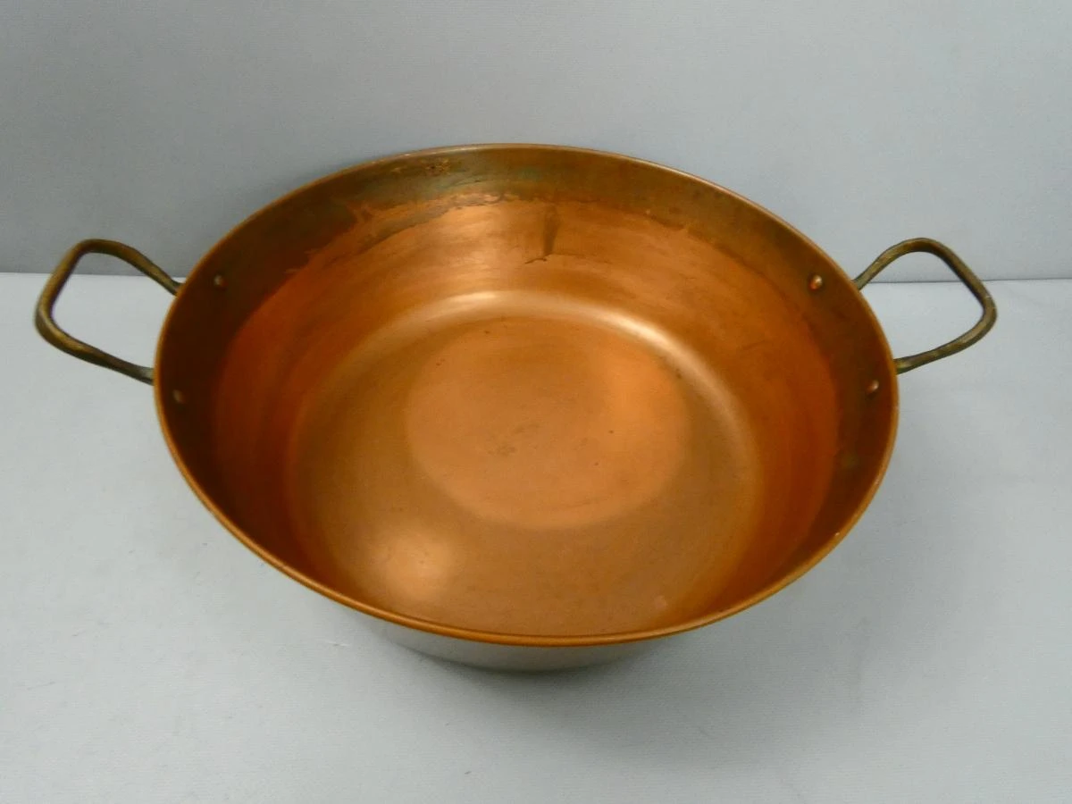 Vintage koperen confituur pan