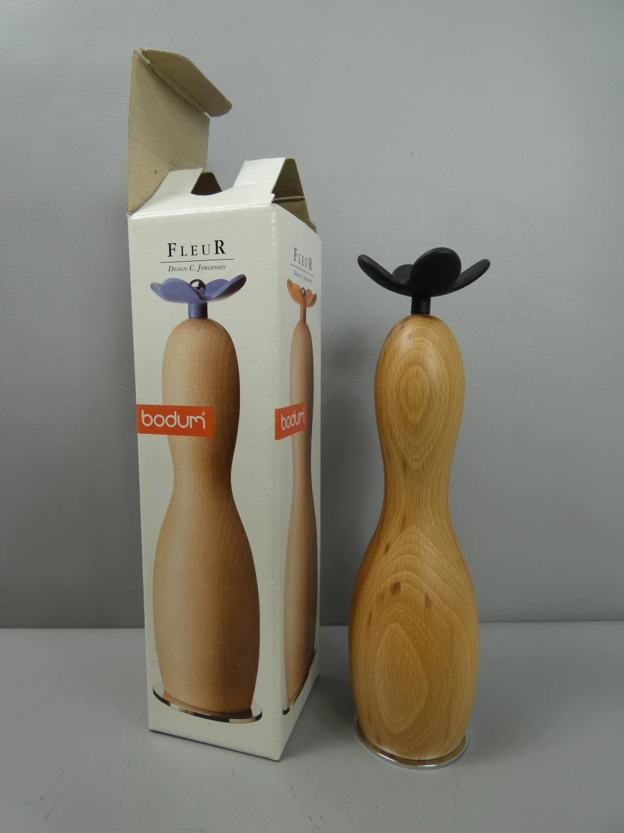 Vintage Bodum Fleur peper- of zoutmolen