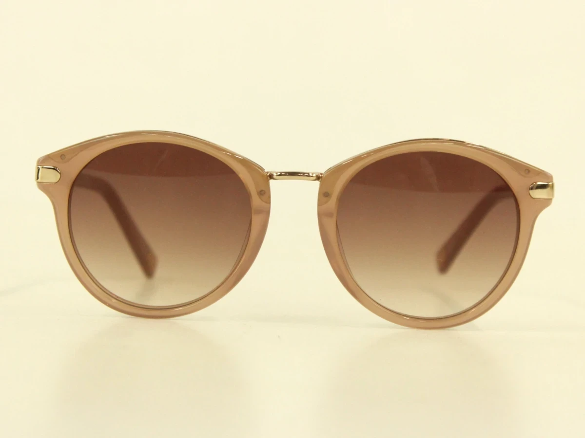 Massimo Dutti ronde zonnebril in taupe kunststof