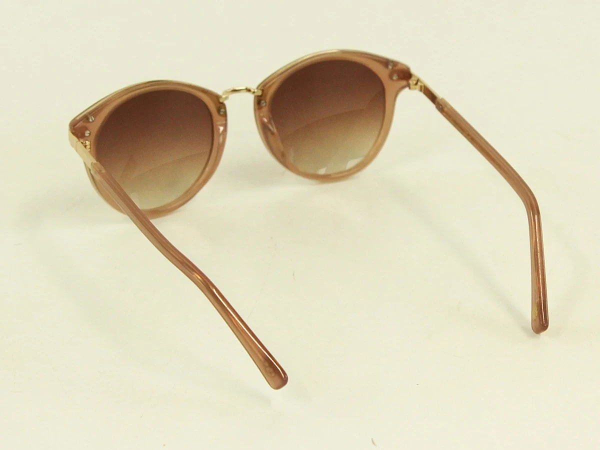 Massimo Dutti ronde zonnebril in taupe kunststof