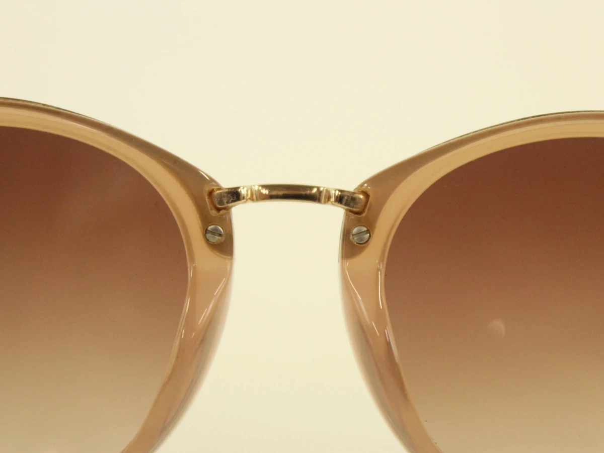 Massimo Dutti ronde zonnebril in taupe kunststof