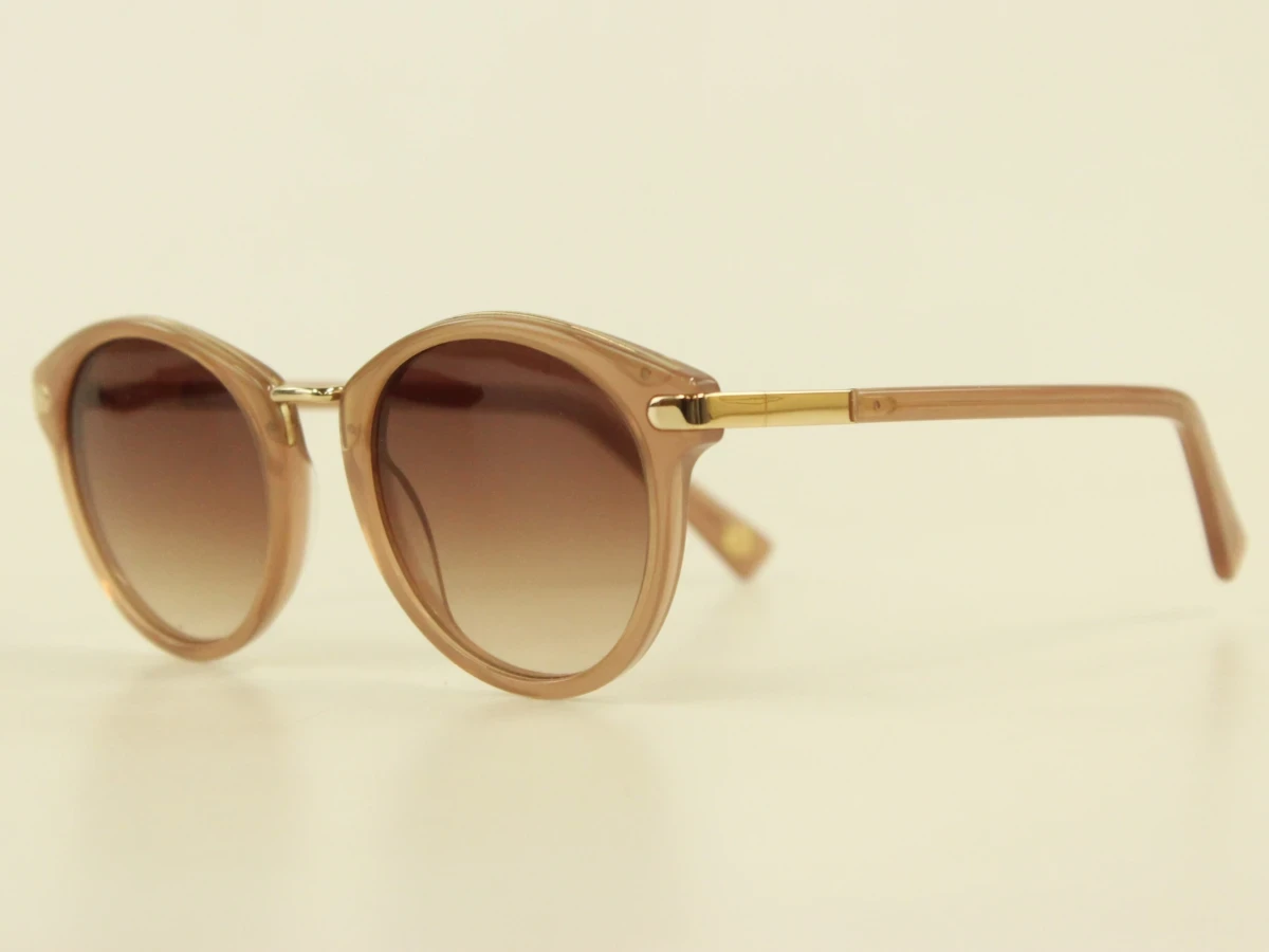 Massimo Dutti ronde zonnebril in taupe kunststof