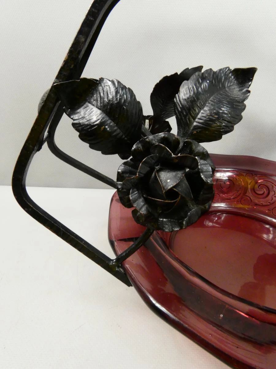 Art Nouveau smeedijzeren mand