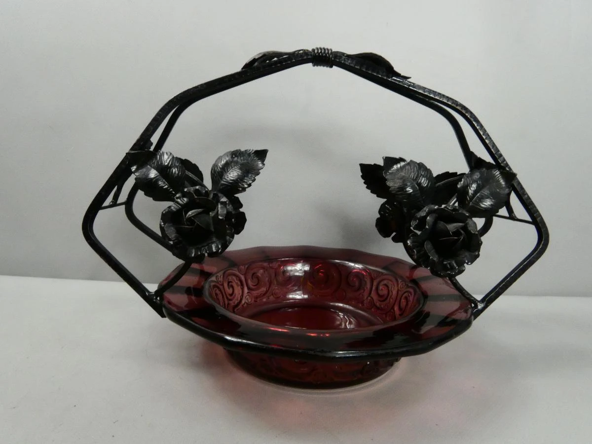 Art Nouveau smeedijzeren mand