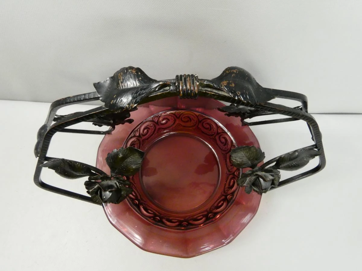Art Nouveau smeedijzeren mand
