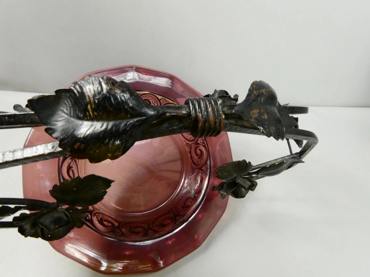 Art Nouveau smeedijzeren mand