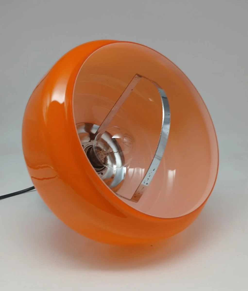 Oranje vintage glazen hanglamp