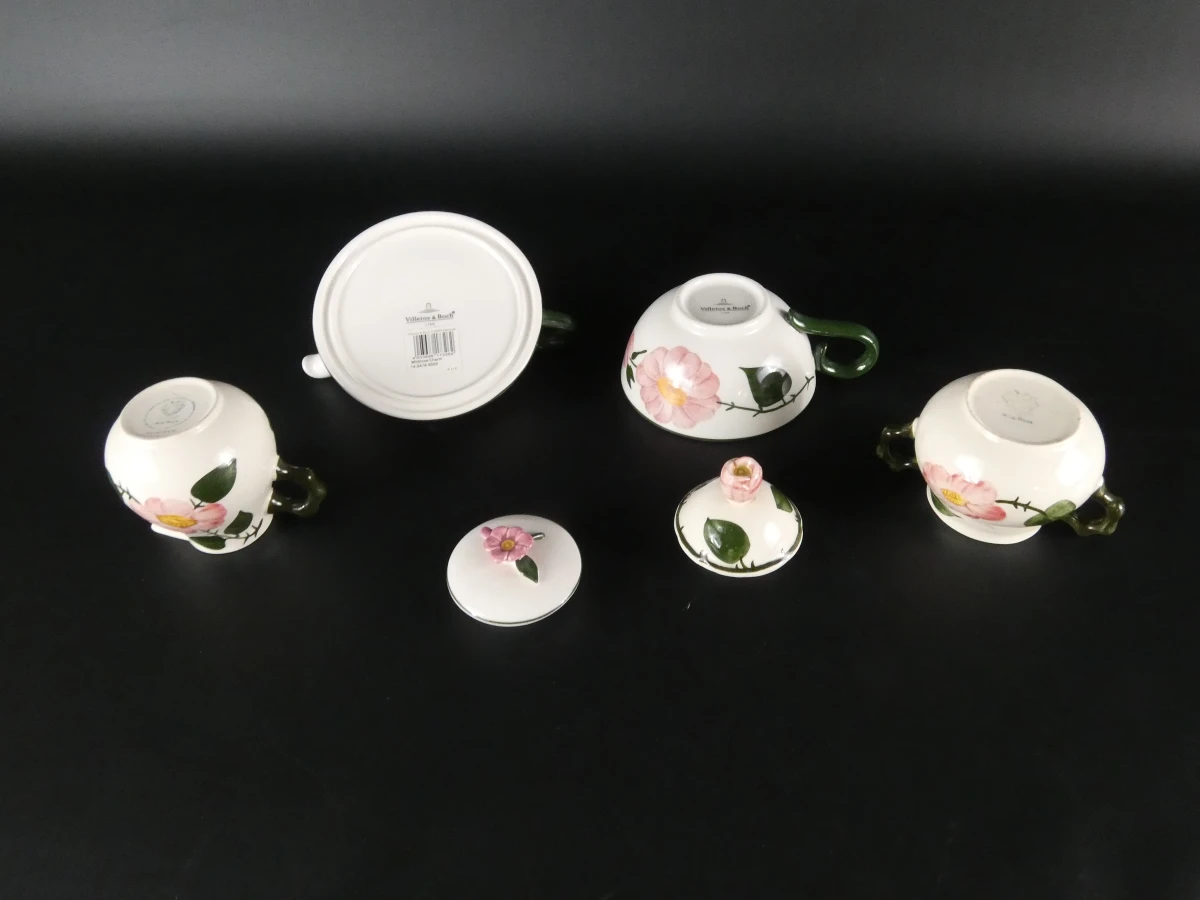 Vintage theeservies onderdelen - Villeroy & Boch Wild Rose