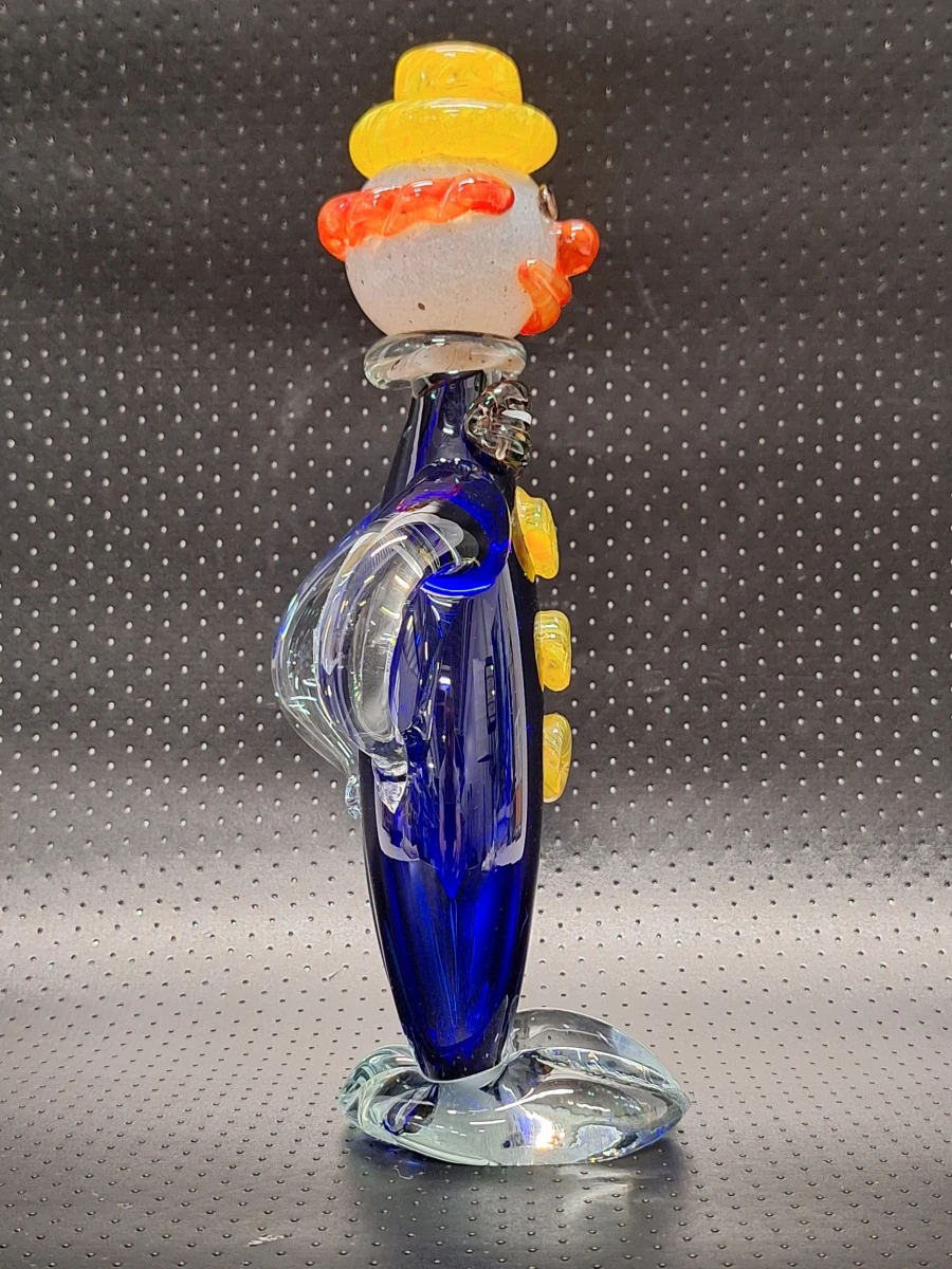 Charmante vintage Murano glazen clown - Handgeblazen Italiaans kunstglas