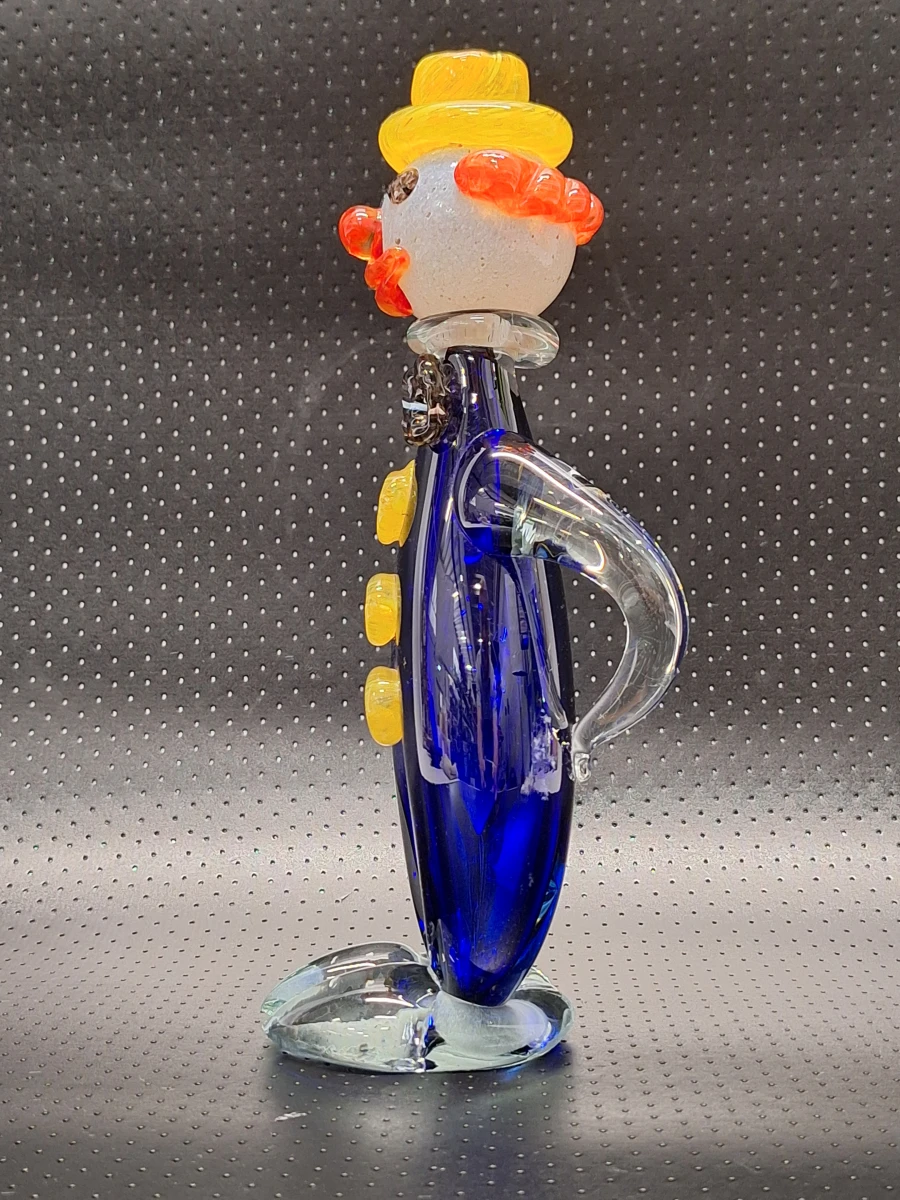 Charmante vintage Murano glazen clown - Handgeblazen Italiaans kunstglas