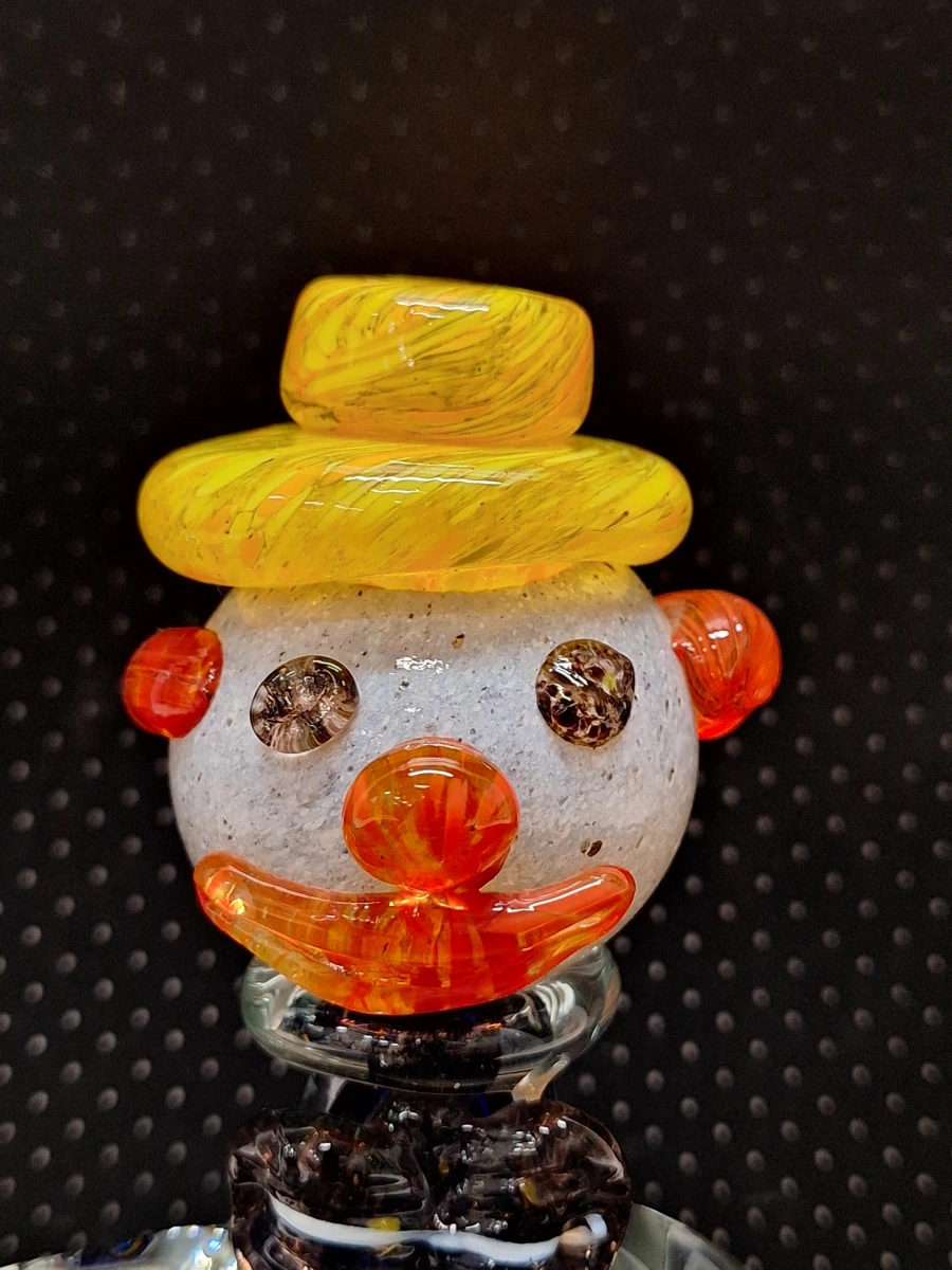 Charmante vintage Murano glazen clown - Handgeblazen Italiaans kunstglas
