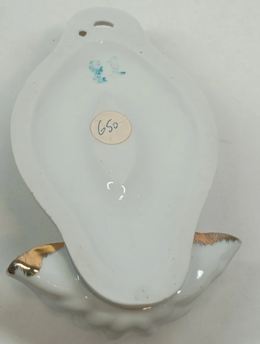 Set van 2 porseleinen wijwatervaatjes