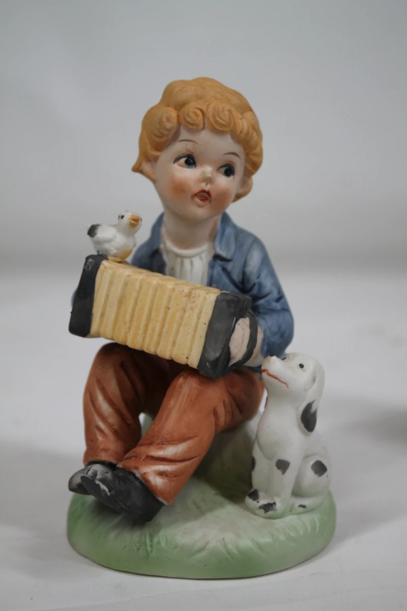 Vintage porseleinen muzikantenbeeldjes - Hummel-stijl