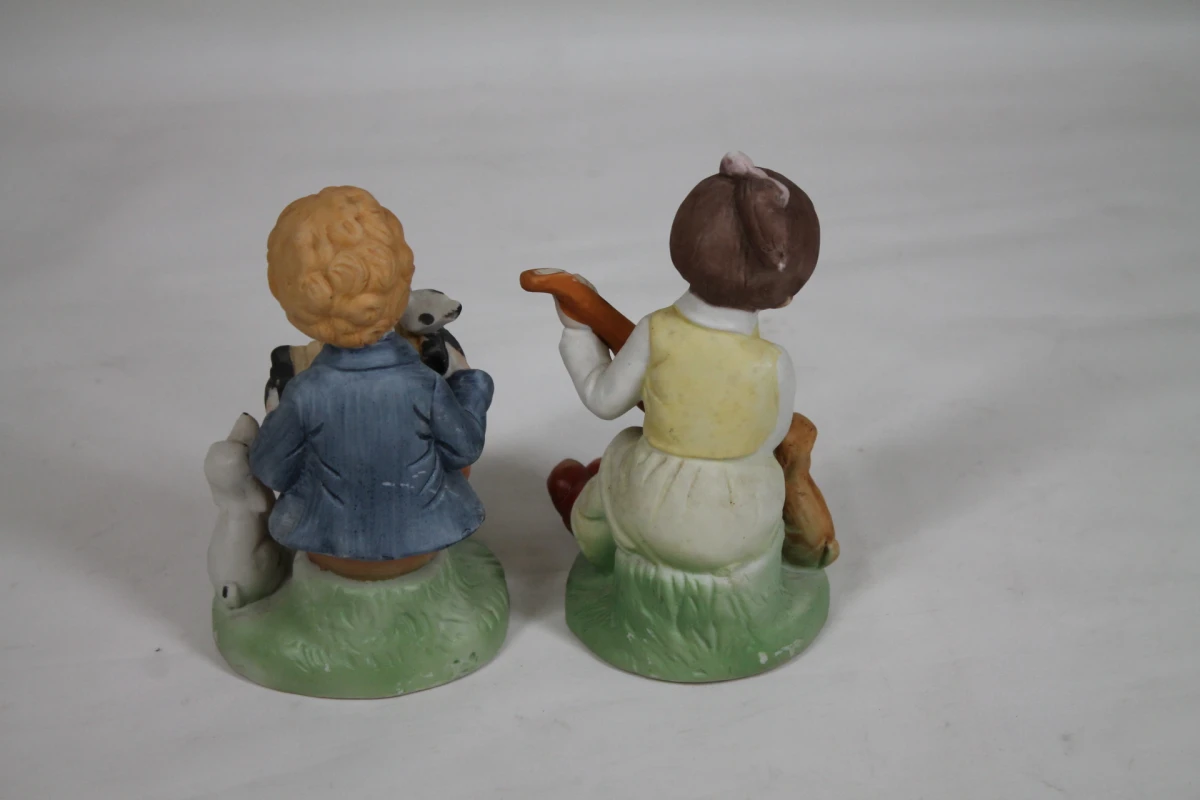 Vintage porseleinen muzikantenbeeldjes - Hummel-stijl