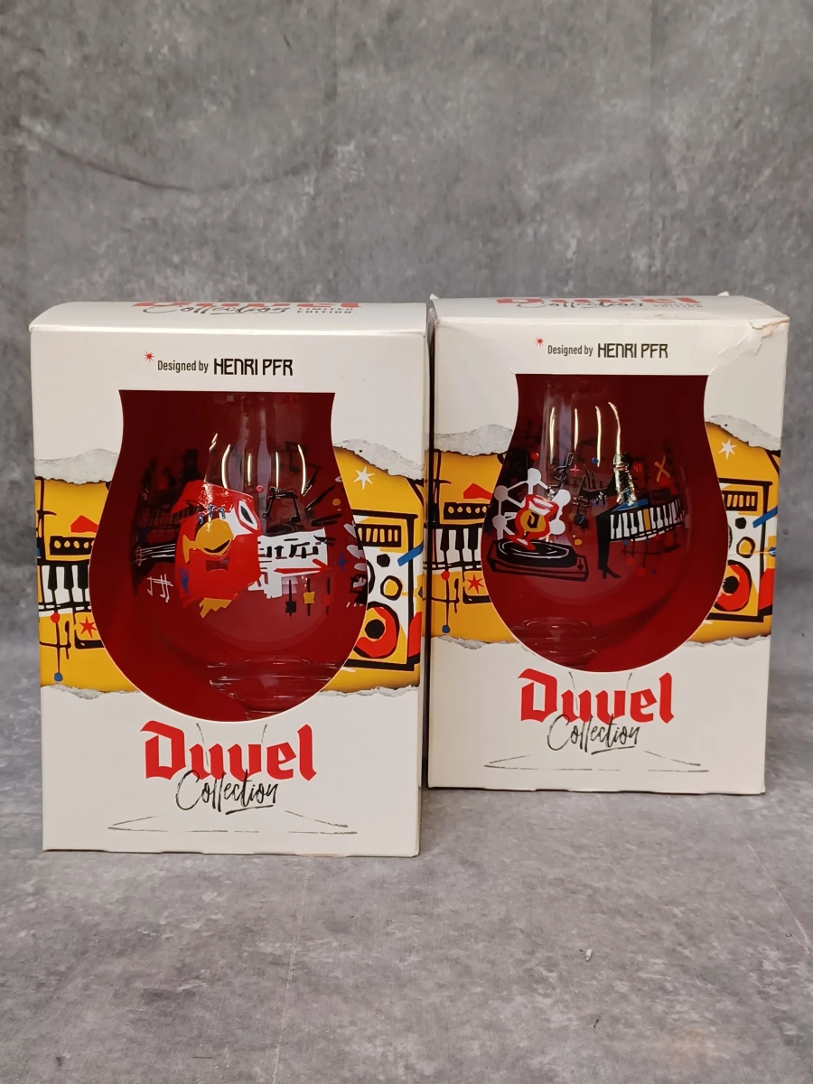 Unieke set van 3x2 Duvel designglazen - Limited editions