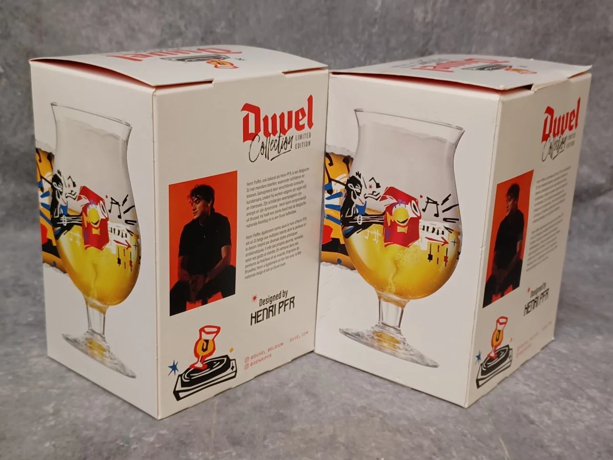 Unieke set van 3x2 Duvel designglazen - Limited editions